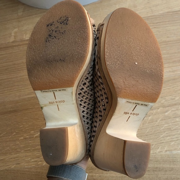 Dolce Vita Brooks Mules Leather 4.5” Heels Ivory 6.5 - Picture 6 of 8